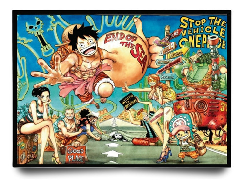 Quadro Decorativo Tela A4 21x30cm - Modelos One Piece Anime