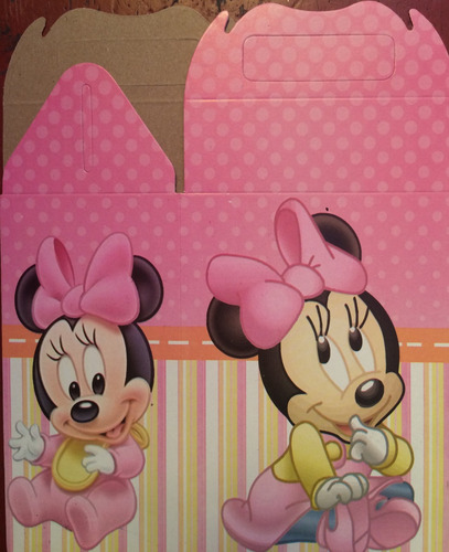 Imagen 3 de 3 de Minnie Bebé 10 Cajas Dulceras Bolo Fiesta *