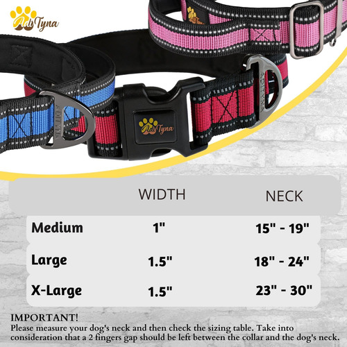 Adityna - Collar De Perro Resistente Para Perros Medianos -