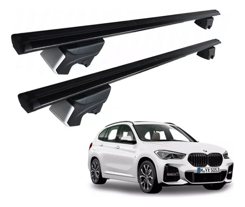 Rack Bagageiro Eqmax Beta Aluminio Preto Bmw X1 2018 2019