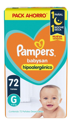 Pañales Pampers Babysan G Por 72 Unidades