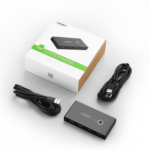 Ugreen Hub Kvm Switch Usb 2.0 2 Pcs Usando 1 Teclado/mouse 30767
