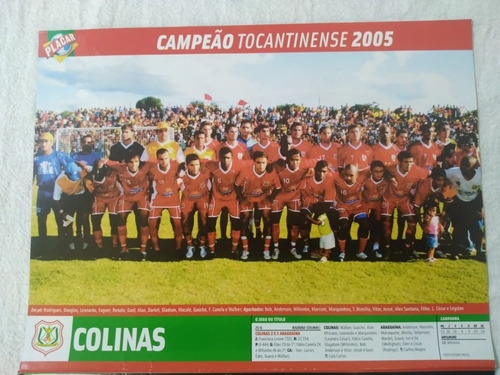 Revista Placar Só Mini Poster Colinas Campeão Tocantins 2005