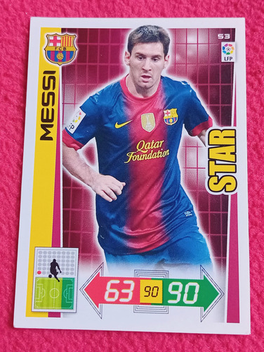 Figurita Cromo Lionel Messi Adrenalyn 2012/ 13 Lionel Messi Figurita (Usado)