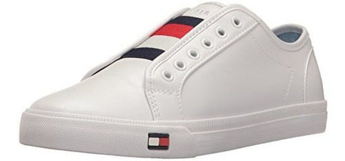 Tommy Hilfiger Mujer Anni Slip-on Sneaker, Blanco, 5.5