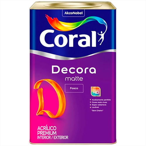 Acrílico Artístico Coral Decora Palha Fosco De 1 De 18l - 18l