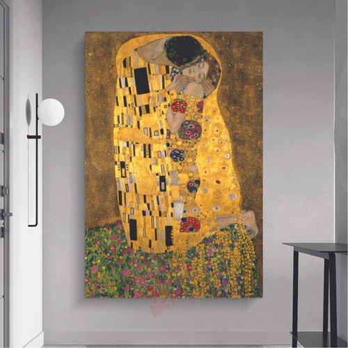 Cuadro El Beso Klimt 40x60cm Canvas Grueso Crt15