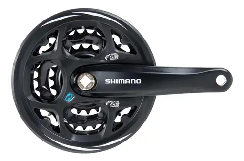 Pédalier Shimano Altus FC-M311 7/8 Vitesses – Noir, Compatible BSA, Axe 123 Mm (sans Boîtier)