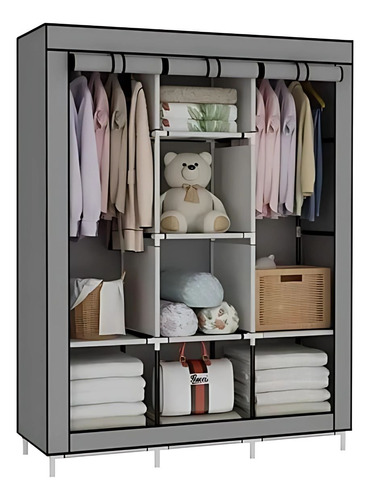 Zapatera Closet Armable Practiksa Rack Guardarropa Color Gris