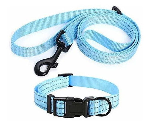 Mile High Life  Reflective Dog Collar Leash Set  F9768