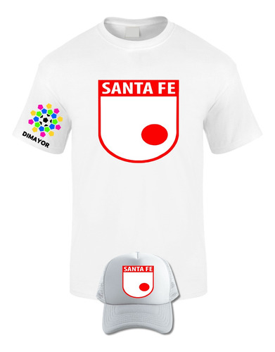 Camiseta Manga Corta Independ Santa Fe Espec Obsequio Gorra 