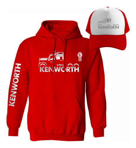 Kit De Sudadera + Gorra Modelo Kenworth Truck W900 Silver