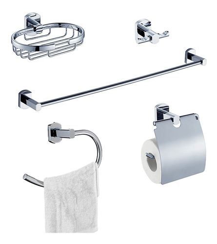 Set De Accesorios Baño 5 Piezas Dgc Zanda Dg71401-cr