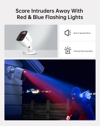 Cámara Tipo Bala Con Luz Intermitente Dvr Adicional Swann Co
