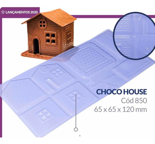 Folha De Moldagem Forma Chocolate Casa De Chocolate House