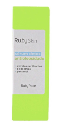 Sérum Detox Antioleosidade Ruby Skin Basics Ruby Rose 30ml