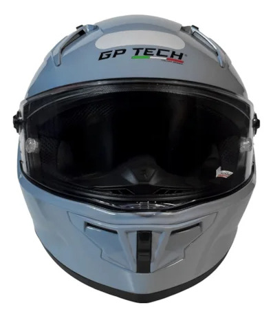 Capacete Gp Tech Pilot Mono Metalizado Cinza Cinza-claro Monocolor 56
