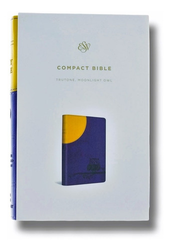 Imagen 2 de 10 de Compact Bible Esv Moonlight Owl Purple Yellow