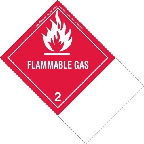 Labelmaster Ethsnv7 Flammable Gas Label Blank Pvc Free