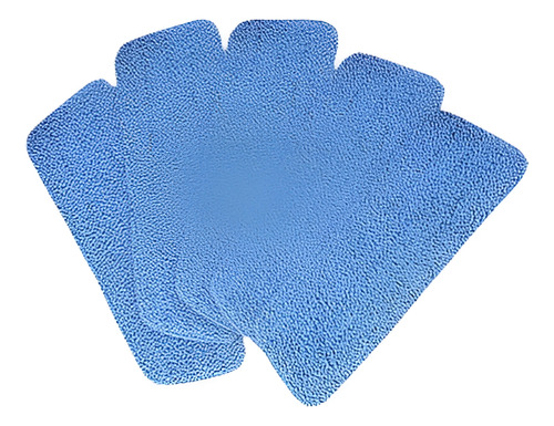 Lote De Fregona De Microfibra Azul 5 Almohadillas Cabeza Moj