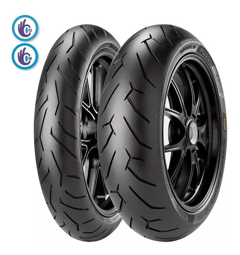 Kit Cubiertas Pirelli Diablo Rosso 2 Yamaha Fz 16 Fi 2.0 Fas