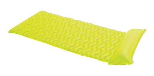 Colchoneta Inflable  Pileta Intex Olas 229 X 86 Cm Amarillo 