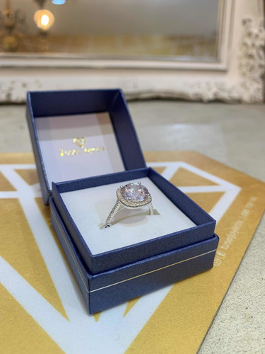Imagen 2 de 3 de Anillo Cintillo Princesa, En Plata 925 Con Circonias. Tuset.