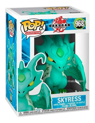 Funko Pop Bakugan Skyress 968 Original Scarlet Kids