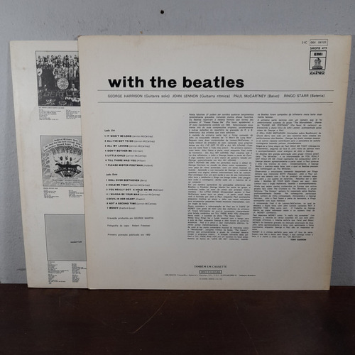 Imagem 3 de 7 de Vinil Lp With The Beatles Com Encarte Bom Estado