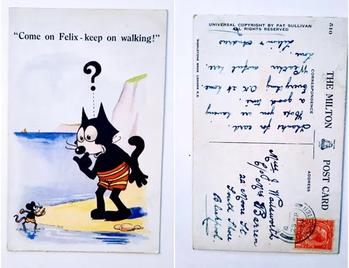 comprar 1 Felix The Cat Postcard Vintage Tarjeta Felix El Gato 1920s