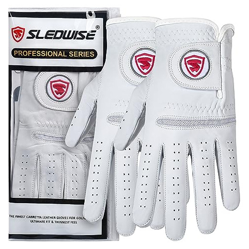 Guantes De Golf De Mujer De Estilo 2 Pack  100% Cabretta L