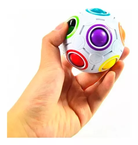 Jogo Mágico de Quebra-cabeça de Bola Rainbow Puzzle Ball Fidget Jogo de  Habilidade com Bolas de Alívio do Stress, Rainbow Puzzle Cube Kids Rainbow