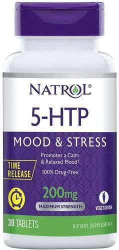 Suplemento 5 Htp Mood & Stress Natrol 30 Tabletes 200mg 