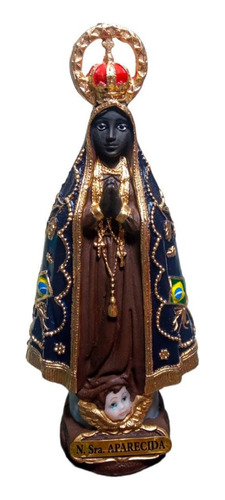 Imagem Nossa Senhora Aparecida Com Arco Resina 15cm