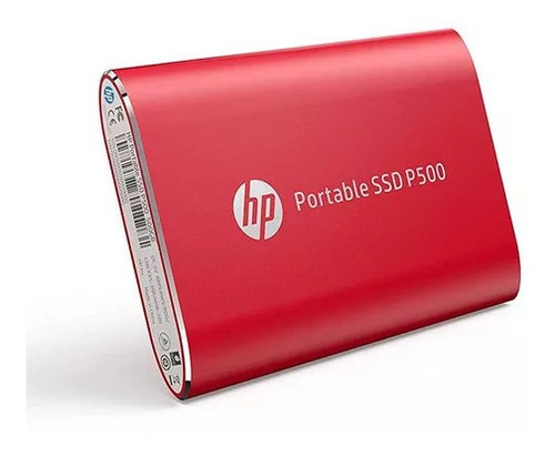 Disco Externo Ssd Hp P500, 500gb, Rojo, Usb 3.1 Tipo-c.
