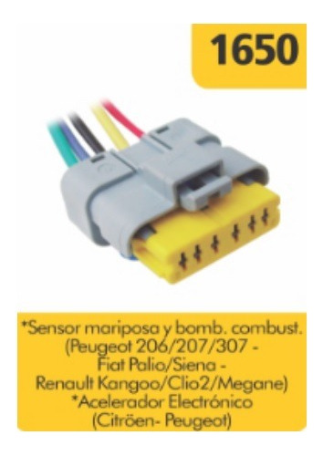 Ficha Oro Sensor Tps Bomba Y Combustible Peugeot 206 207 307