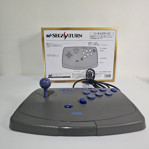 Sega Saturn Official Arcade Stick - Original Completo Negro (Usado)
