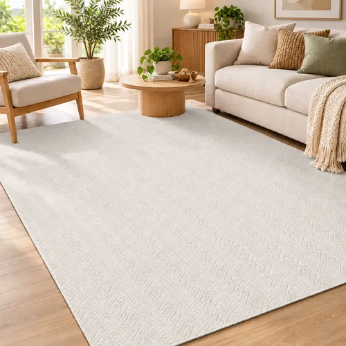 Tapete De Sala Moderno 2,00m X 2,50m Mandacaru + Brinde Bege