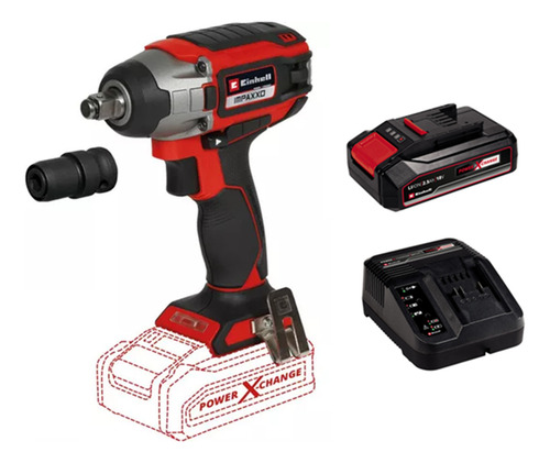 Pistola Taladro Llave Impacto 1/2 18v Bat + Carg Einhell