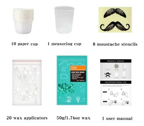 Kit Cera Depilación Elimina Vello Nariz Oreja Bigote Unisex
