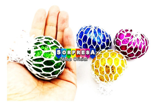 48 Pelotas Squishy Glitter Juguete Piñata Bolo Fiesta Cumple