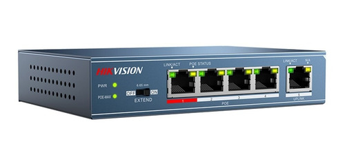 Switch Poe Hikvision 4 Puertos + 1 Uplink 30w Ds-3e0105p-e/m