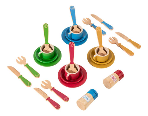 Platos Y Vajilla De Madera Para Niños, Accesorios De Cocina
