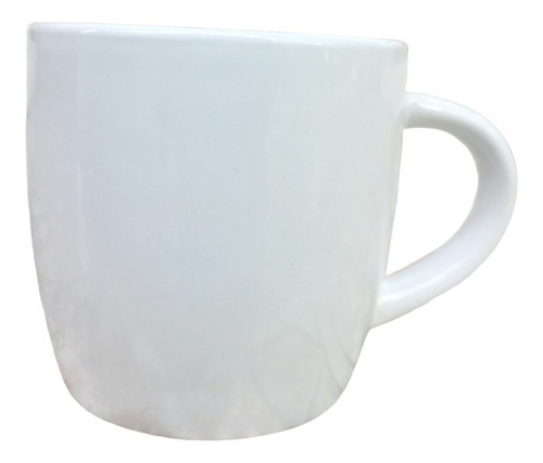 Taza Jarro Mug Bombe Porcelana Blanca 350ml