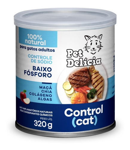 Alimento Úmido Pet Delícia Gato Control Baixo Fósforo 320g