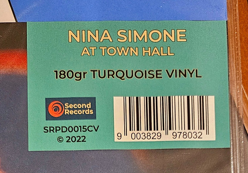 Lp Vinil Nina Simone At Town Hall Gatefold 180g Colorido Edição Limitada