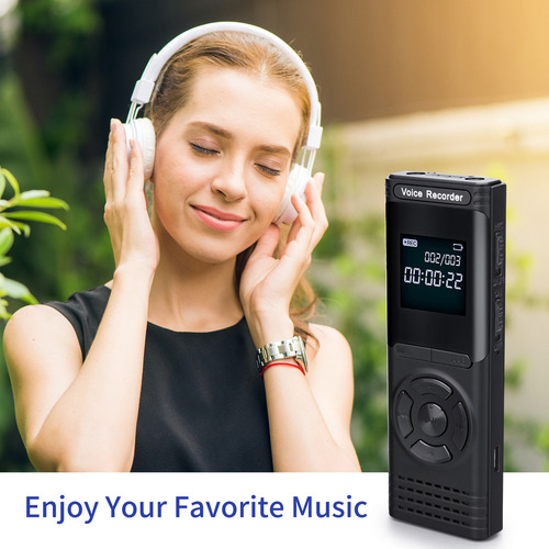 Gravador Ativado Por Voz De 8 Gb E Reprodutor De Mp3 Com Ent