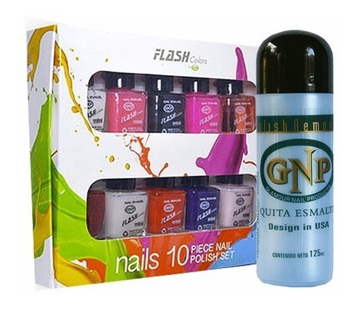 Esmaltes Pack 10 Tonos Mas Quita Esmalte Gnp 125ml Nice