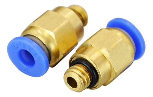 10 Uds Pc4-m6 4mm Conector Neumatico Macho Recto Accesorio