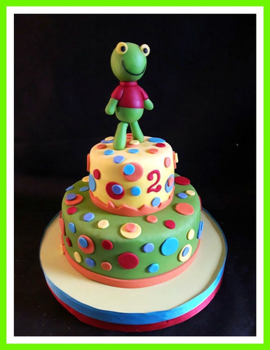 Torta Sapo Pepe Multicolor, Bien Alegre Para Tu Evento